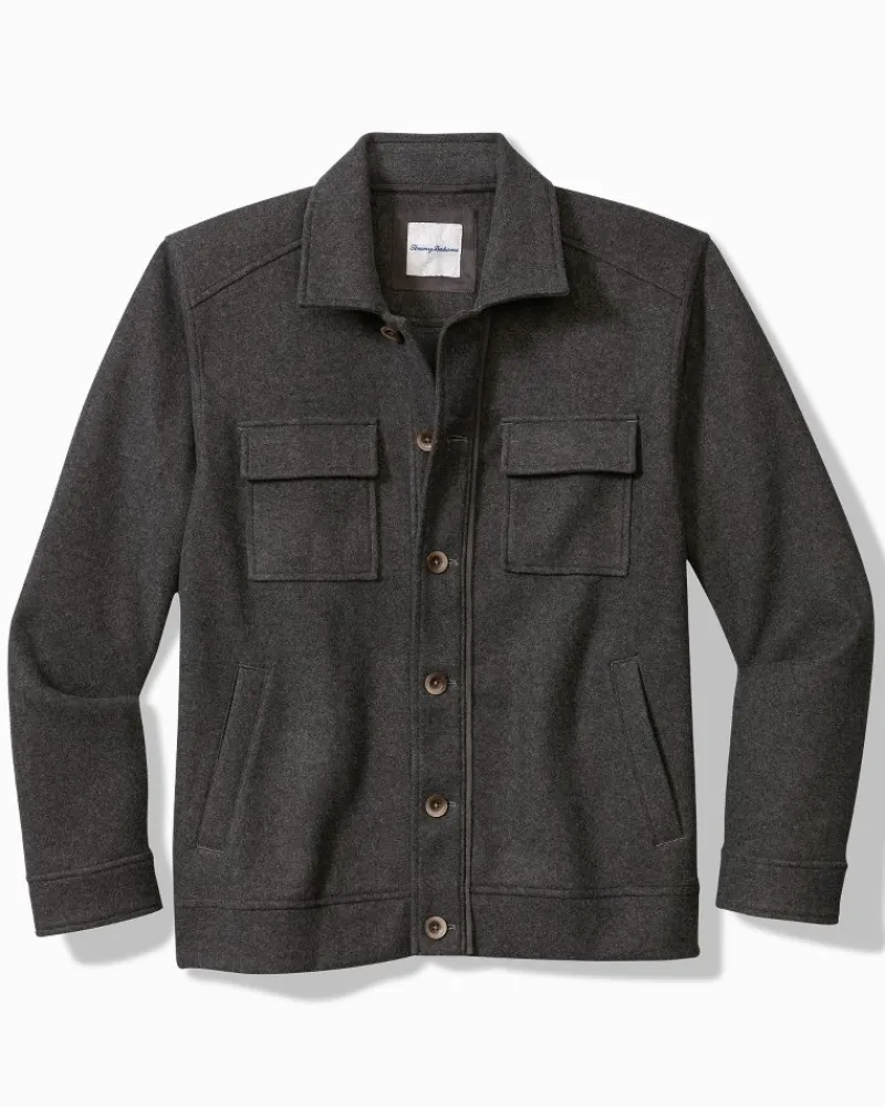 Tommy Bahama Silver Lake CPO Shirt Jacket Coal Hot