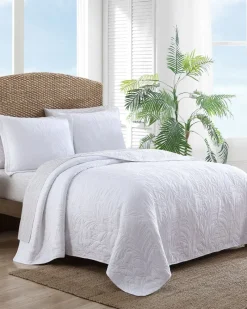 Tommy Bahama Solid Costa Sera 2-Piece Standard Quilted Sham Set White Clearance