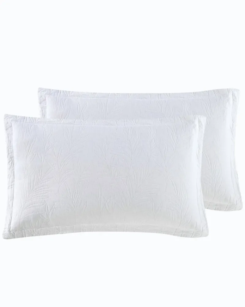 Tommy Bahama Solid Costa Sera 2-Piece Standard Quilted Sham Set White Clearance