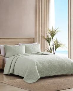Tommy Bahama Solid Costa Sera 2-Piece Standard Quilted Sham Set Green