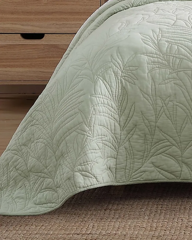 Tommy Bahama Solid Costa Sera 2-Piece Standard Quilted Sham Set Green
