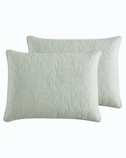 Tommy Bahama Solid Costa Sera 2-Piece Standard Quilted Sham Set Green