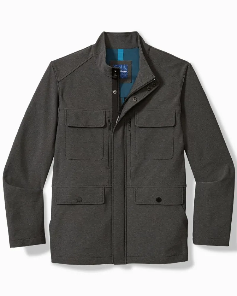 Tommy Bahama Stanley Park Softshell Field Jacket Coal Best