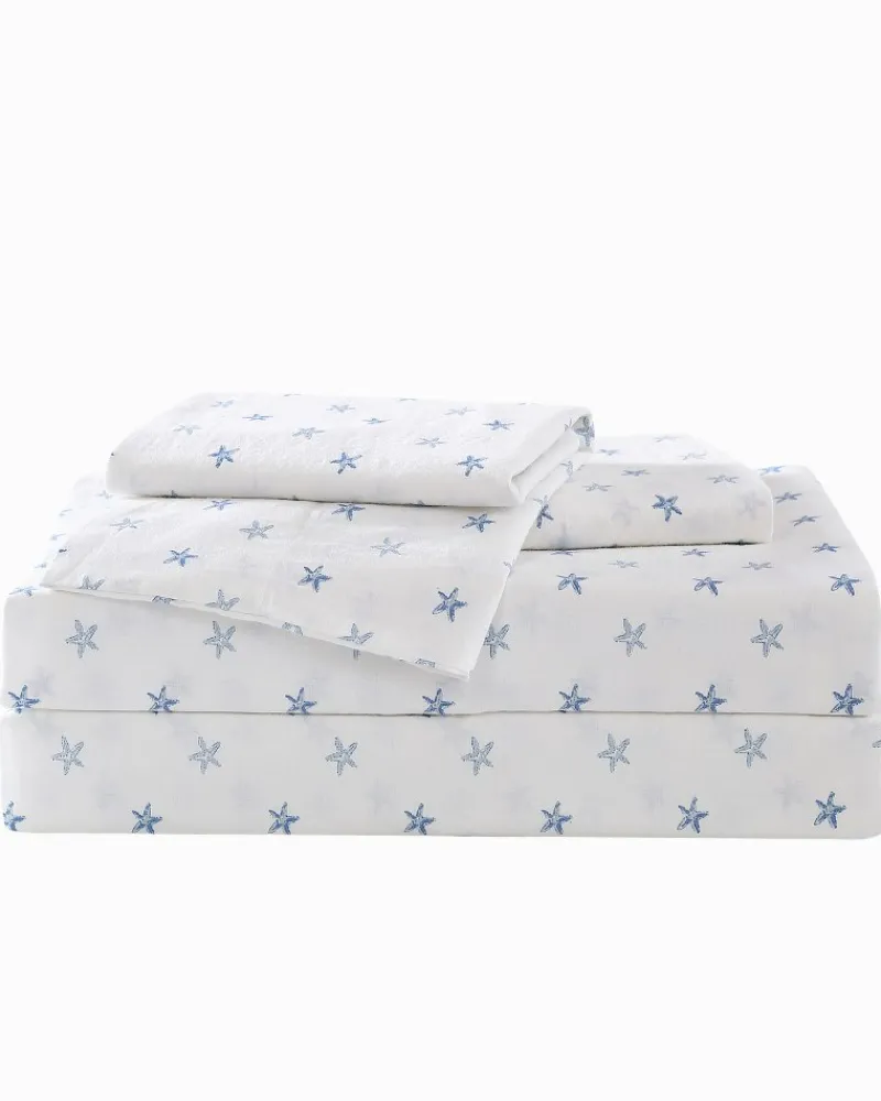 Tommy Bahama Starfish Treasure 4-Piece Queen Sheet Set Ocean Outlet