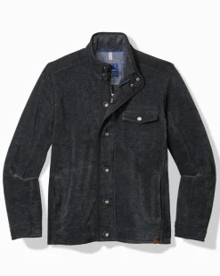 Tommy Bahama Sumner Fleece Shirt Jacket Navy Clearance