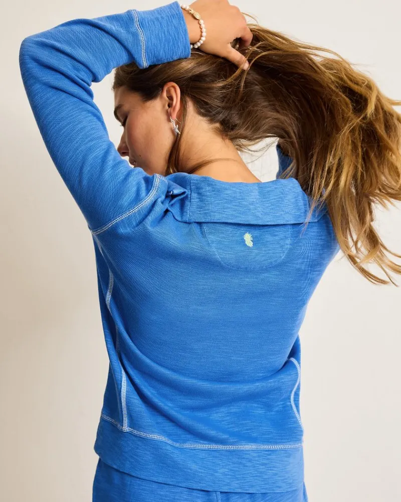 Tommy Bahama Tobago Bay Half-Zip Sweatshirt Palace Blue Discount