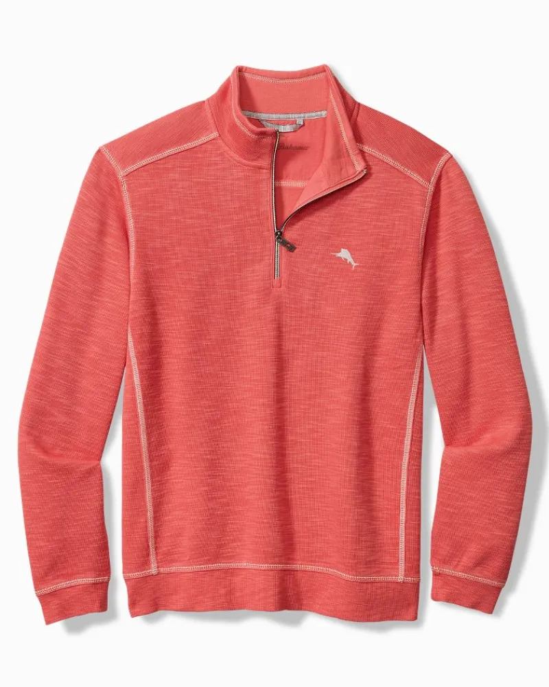 Tommy Bahama Tobago Bay Marlin Splash Half-Zip Sweatshirt Radish Outlet
