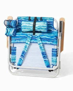 Tommy Bahama Malachite Print Deluxe Backpack Beach Chair Multicolor New