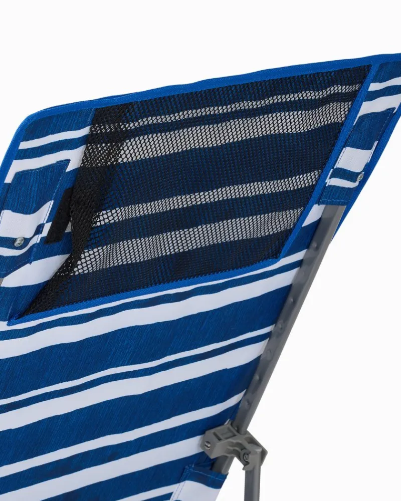 Tommy Bahama Pineapple Stripe Highboy Chair with Shade Blue/White Outlet