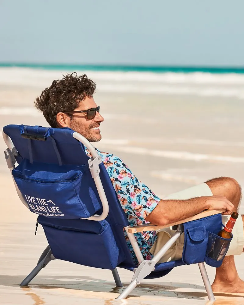 Tommy Bahama Wavy Marlin Deluxe Backpack Beach Chair Navy Online