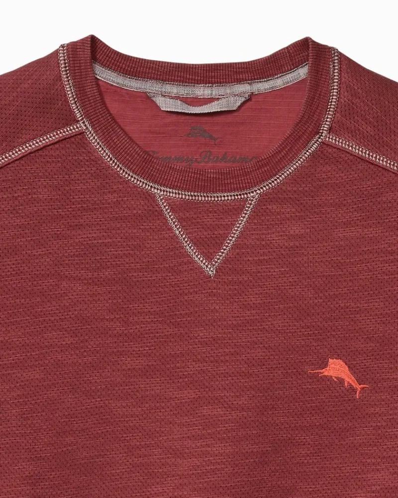 Tommy Bahama Trinidad Crew Sweatshirt Ruby Wine Sale