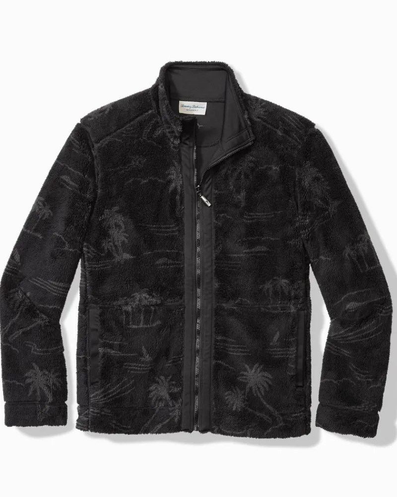 Tommy Bahama Twilight Shore Reversible Full-Zip Jacket Black Clearance