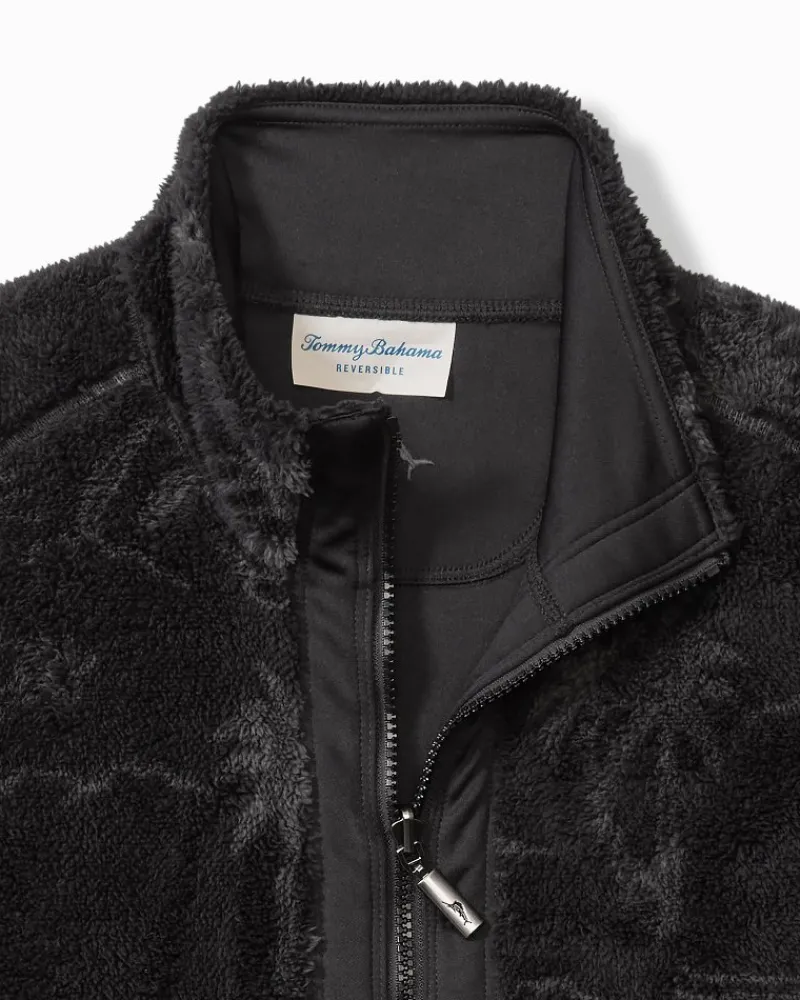 Tommy Bahama Twilight Shore Reversible Full-Zip Jacket Black Clearance
