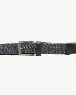 Tommy Bahama Two-Tone Stretch Webbed Belt Black Hot