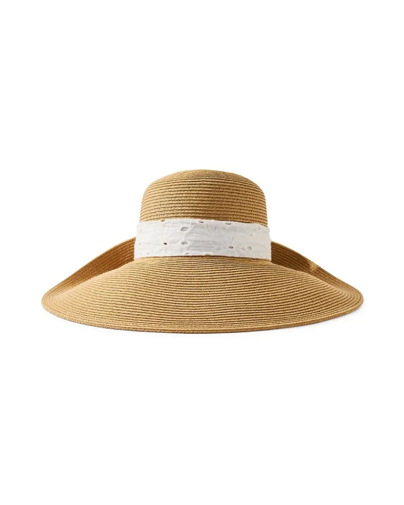 Tommy Bahama Ultra-Braid Bow Sun Hat White Hot