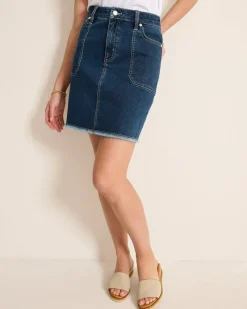 Tommy Bahama Utility Denim Skirt Sunset Blue Wash