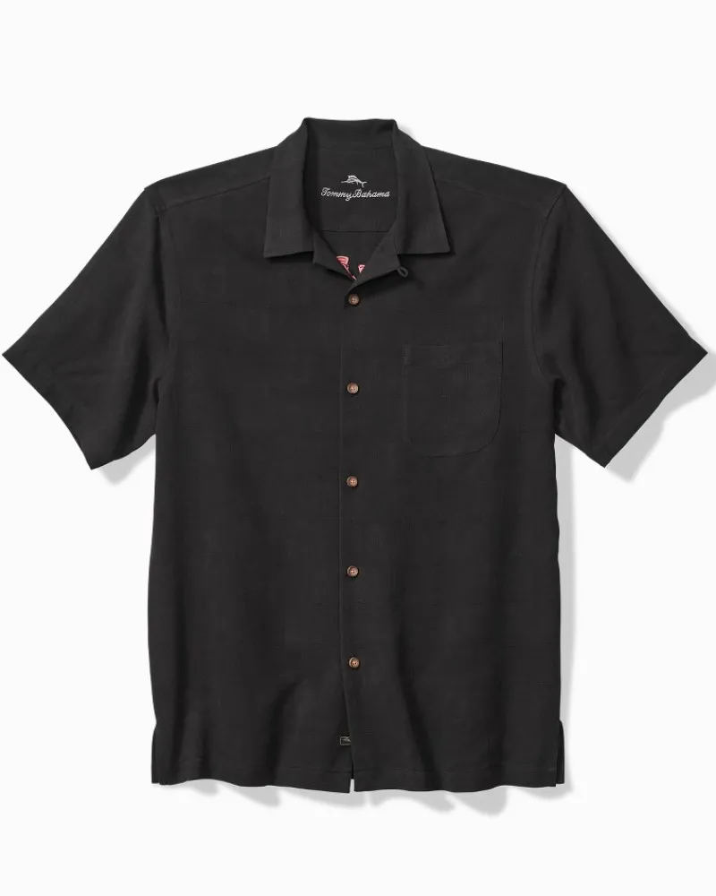 Tommy Bahama Vegas State of Mind Silk Camp Shirt Black Discount