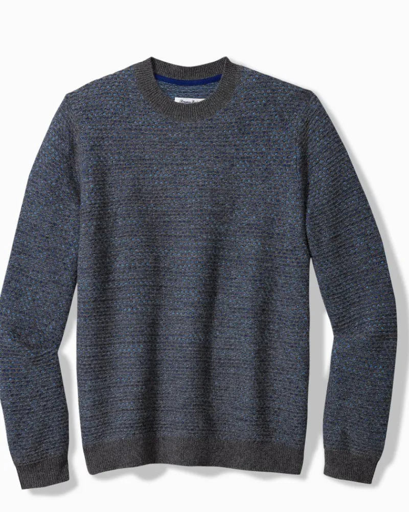 Tommy Bahama Walden Winter Crew Sweater Galaxy Blue New
