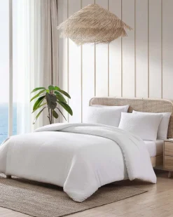 Tommy Bahama Wicker Woven 3-Piece King Comforter Set White Outlet