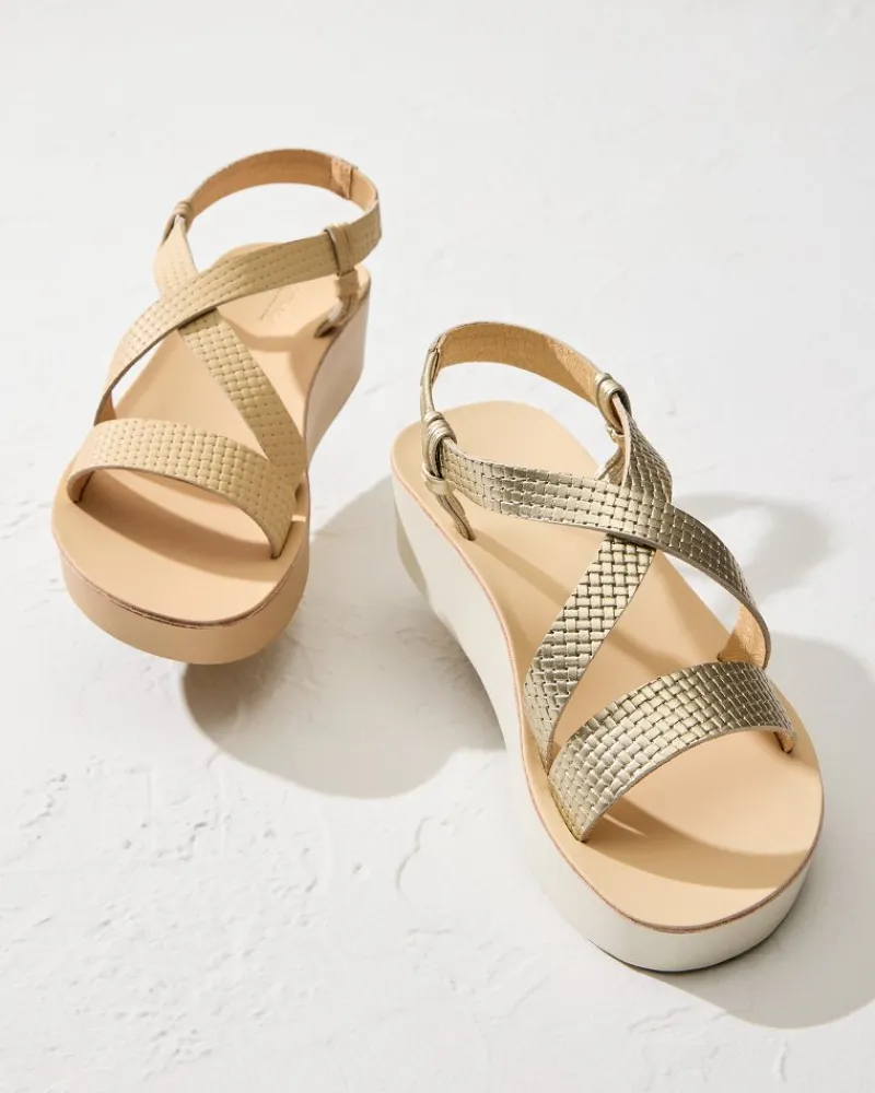 Tommy Bahama Women's Olukai® Onohi Strappy Platform Sandals Warm Beige Hot