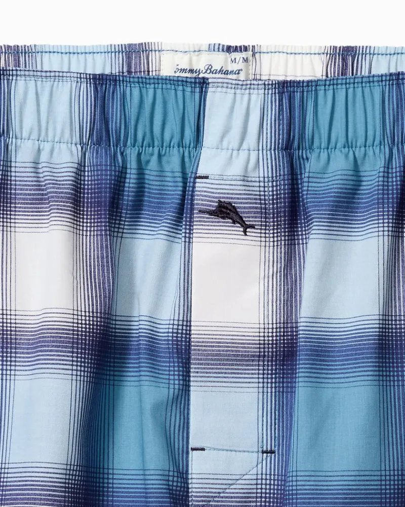 Tommy Bahama Woven Marlin Print Boxers Ancient Ivory Hot