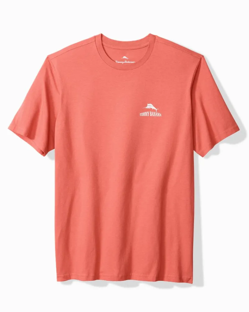 Tommy Bahama Yule Tide Greetings Graphic T-Shirt Red Ginger