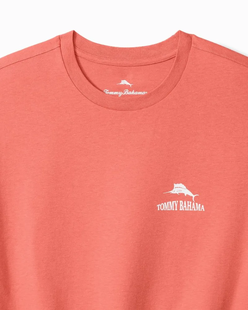 Tommy Bahama Yule Tide Greetings Graphic T-Shirt Red Ginger